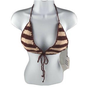 Women Small SOME DAYS LOVIN Miles Crochet Triangular Bikini top